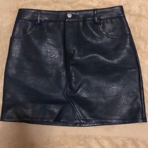 Honey Belle navy blue snakeskin mini skirt